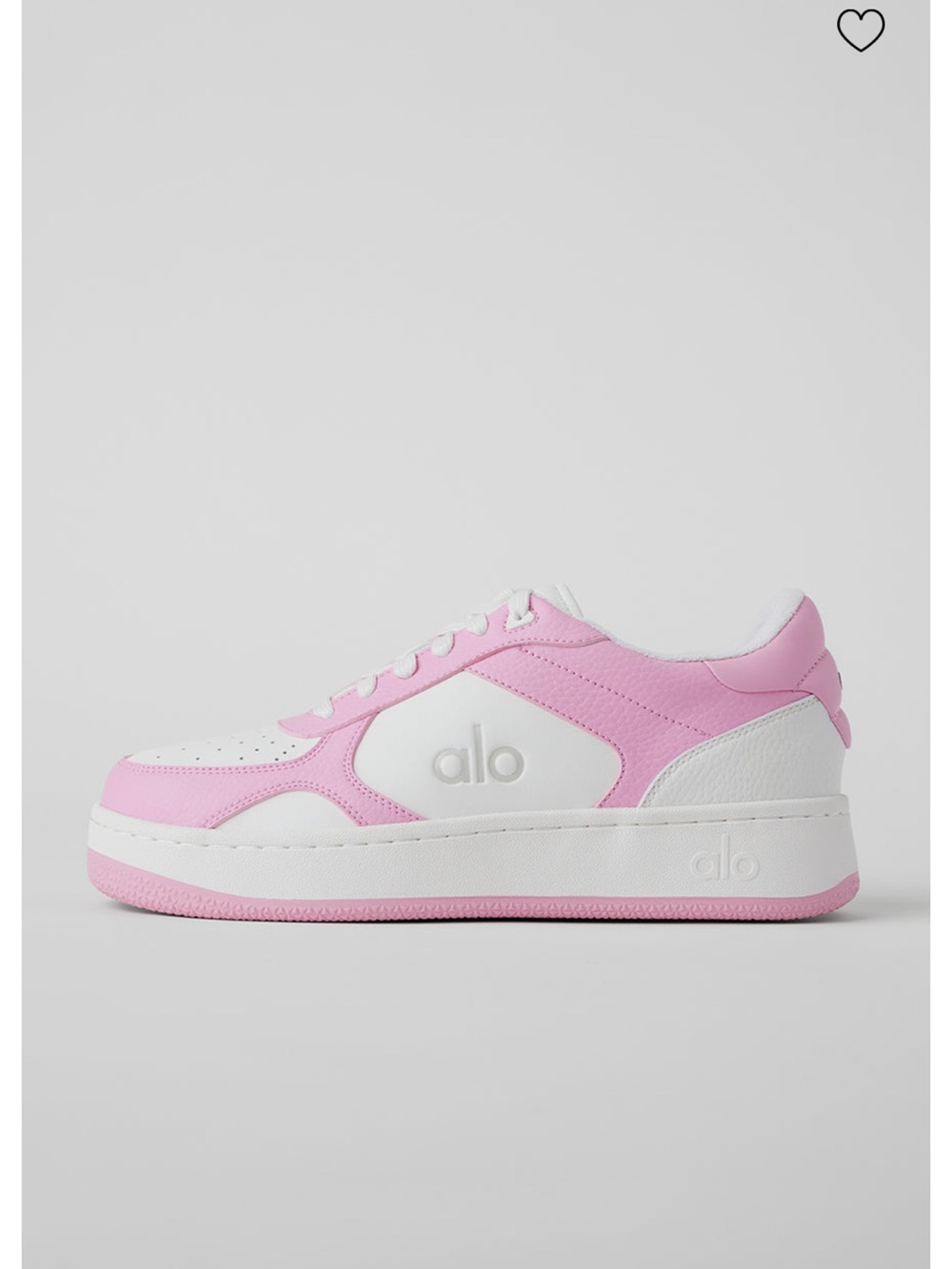 ALO Yoga Pink & White Low-Top Trainer